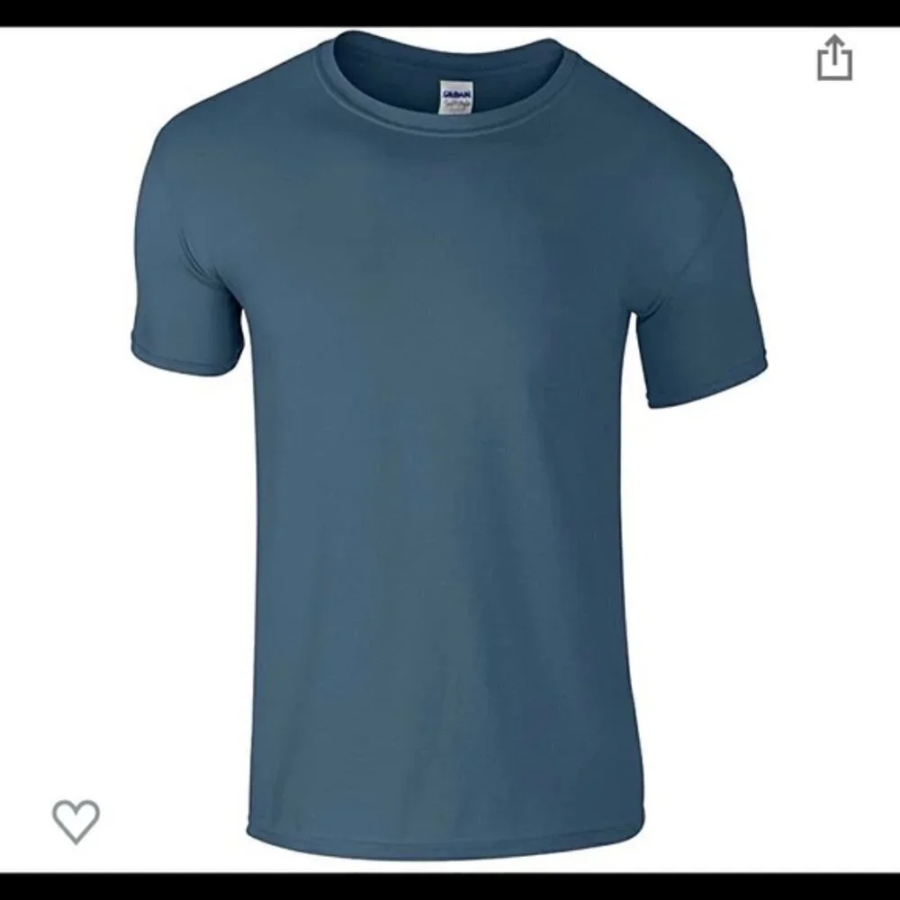 NWT Gildan Indigo Blue Short Sleeve T-shirts - Picture 4 of 4